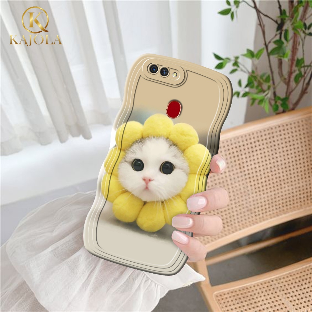 Case Gelombang Oppo A5S / A12 / A11K / A7 / F9 Motif Aesthetic Bahan Softcase silicon Lentur - Skin 