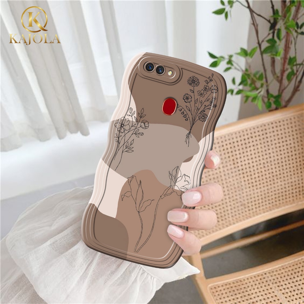 Case Gelombang Oppo A5S / A12 / A11K / A7 / F9 Motif Aesthetic Bahan Softcase silicon Lentur - Skin 