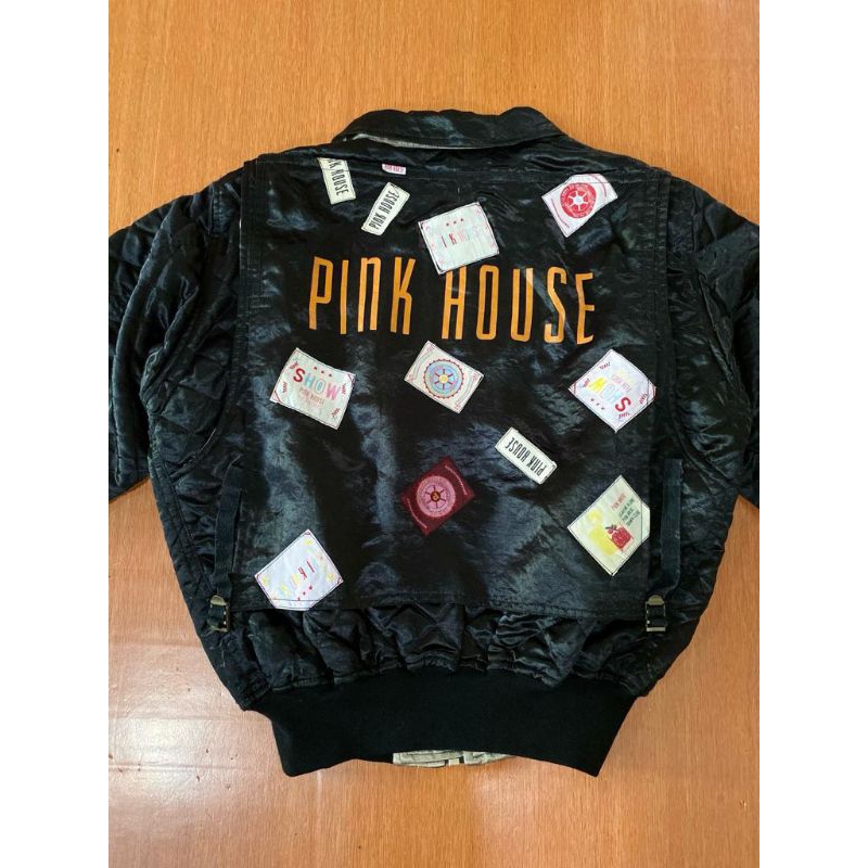 jacket pink house / jacket bomber vintage quilted pink house japan