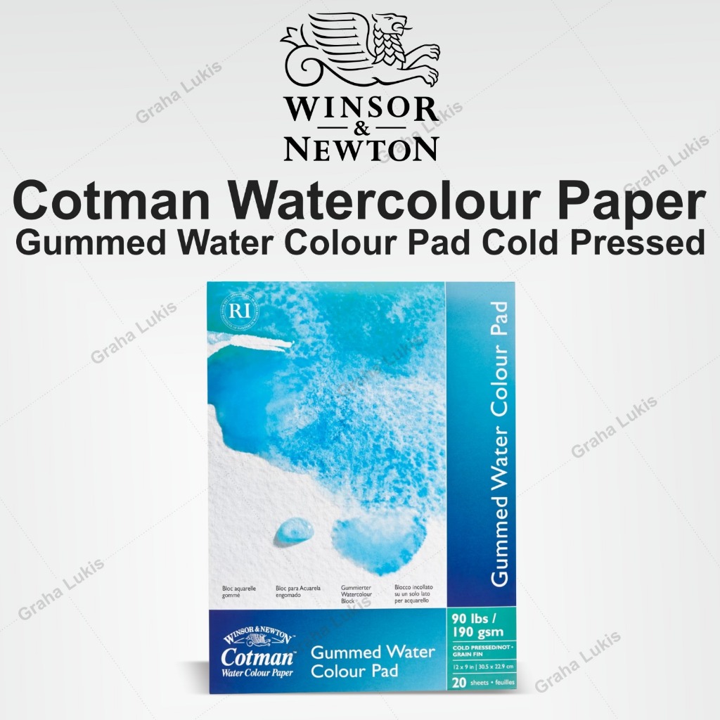 

Winsor & Newton Watercolour Paper - Gummed Water Colour Pad CP 190 GSM 20 Sheets