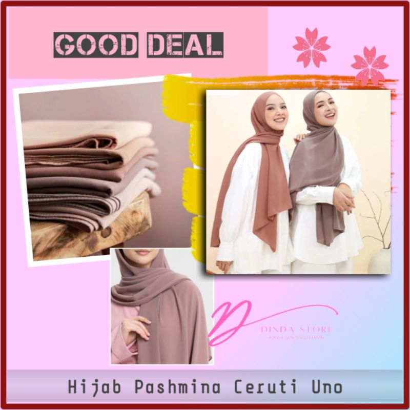 Jilbab Pashmina Kerudung Hijab Segiempat Ceruti Motif Polos Fashion Muslim Gamis Wanita Banjarmasin 