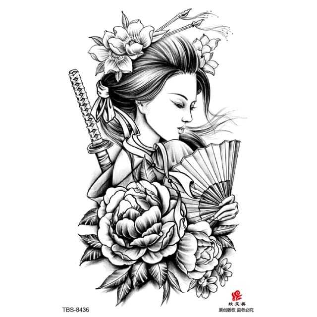Tato Wanita Seksi - Tato douyin - Tato Lengan - Tato Punggung - Tato Dada - Tato Prajurit Wanita Kun