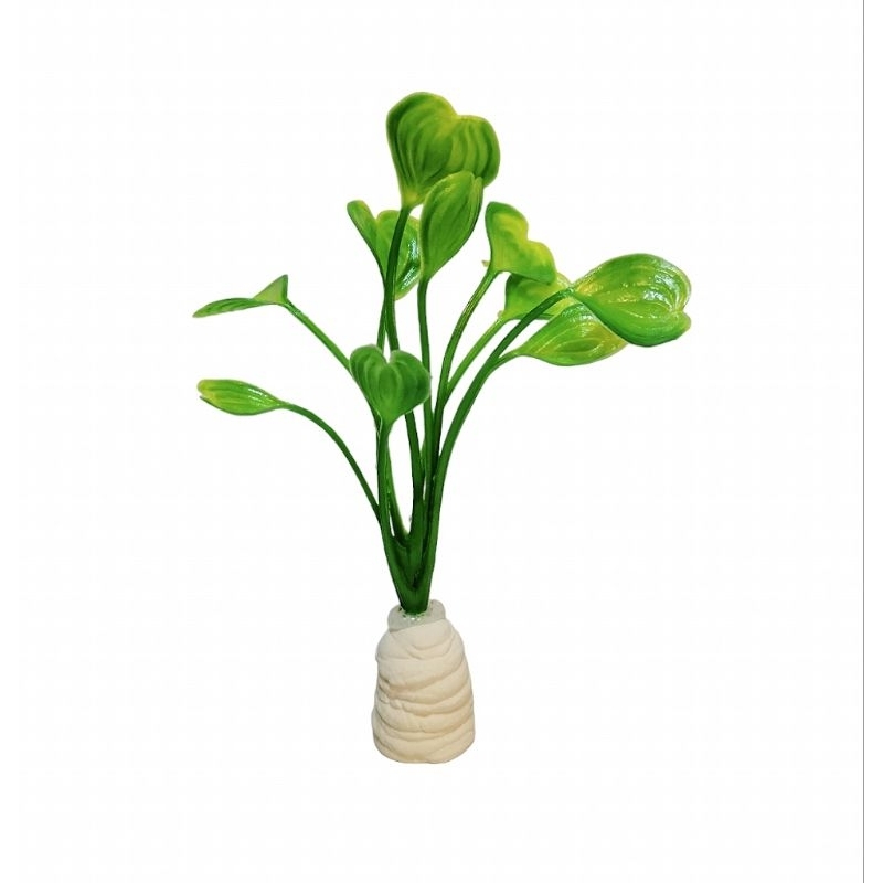 Hiasan aquarium plastik teratai untuk tanaman aquarium atau aksesoris aquarium