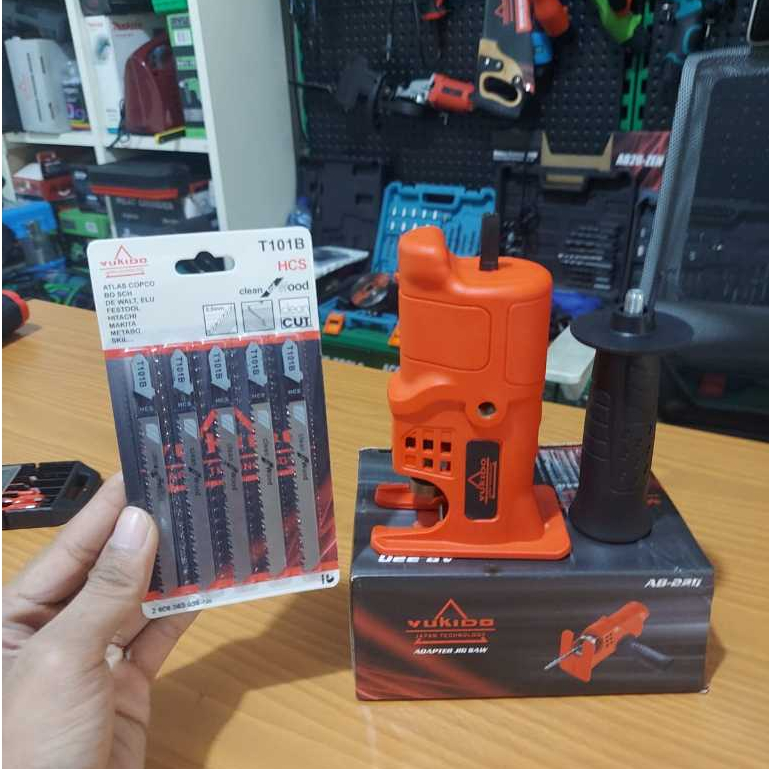 Adapter Mesin Jig Saw - Adaptor Bor gergaji / Mesin gergaji bor / konektor bor YUKIDO