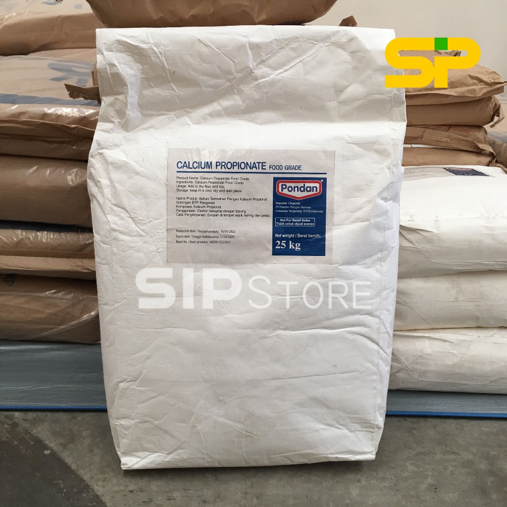 

Calcium Propionate PONDAN/ Kalsium Propionat / Pengawet Makanan Anti Tengik Anti Jamur 20 kilogram