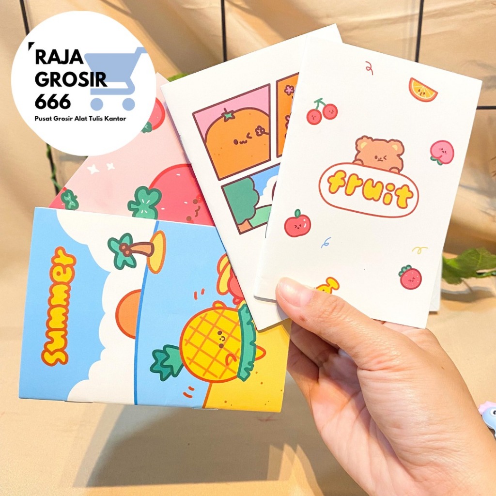 

BUKU NOTEBOOK MINI A7 FRUIT BK-1106 WARNA WARNI KODE ALAT TULIS SEKOLAH AESTHETIC KOREA