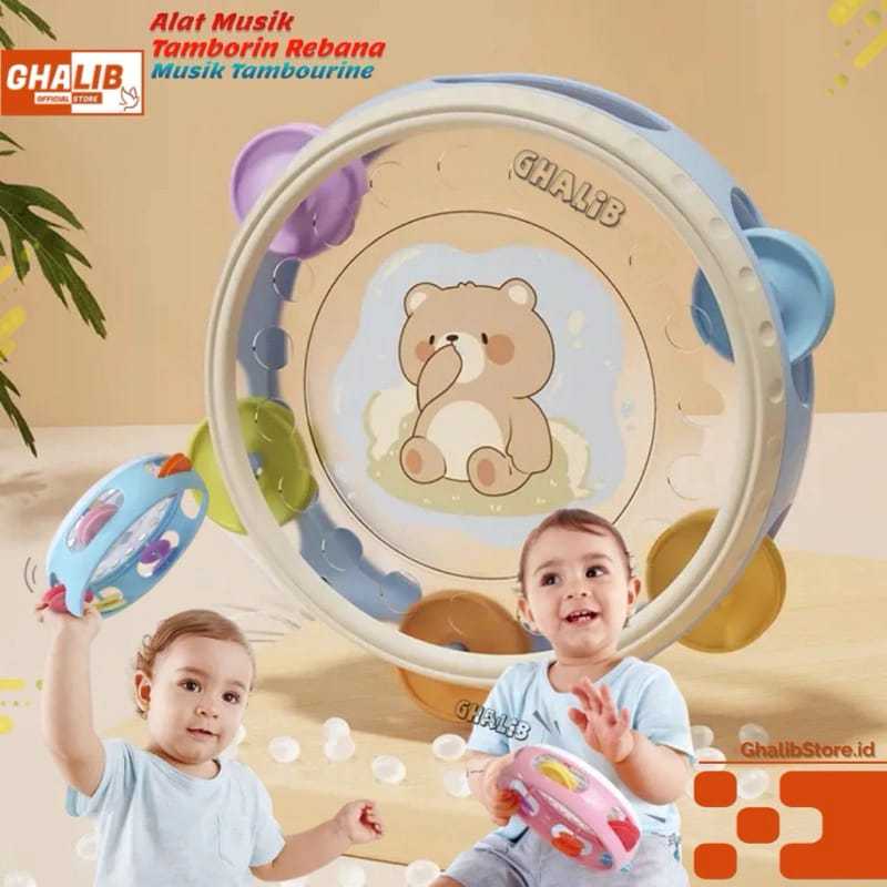 Mainan anak alat musik tamborin icik-icik