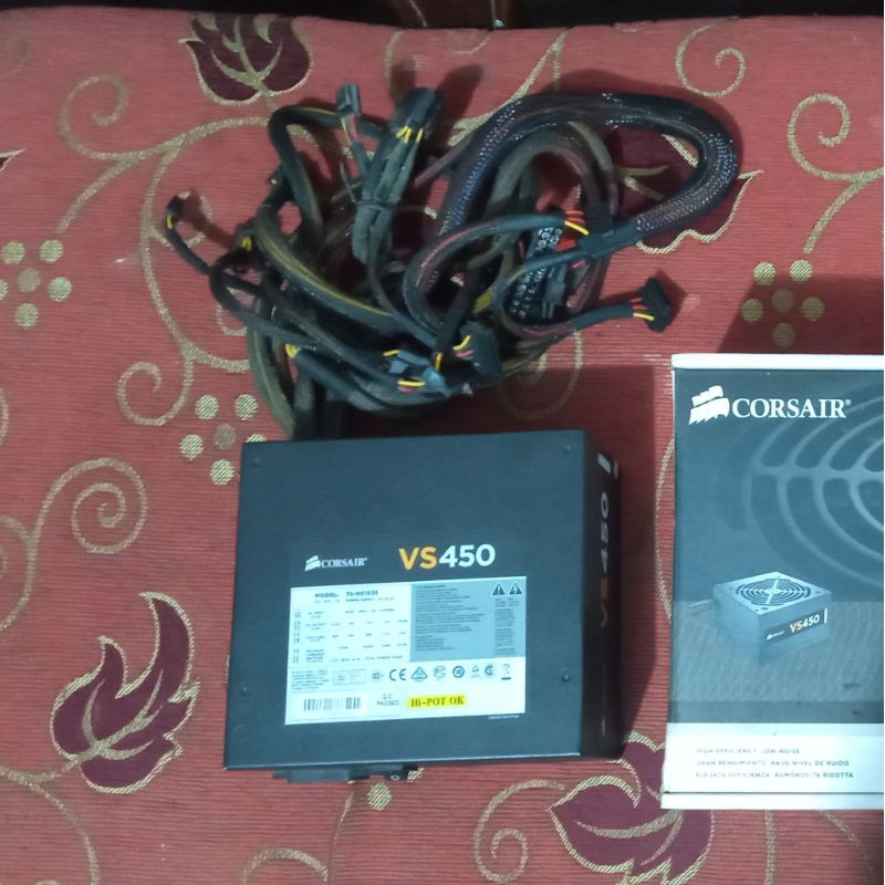 Power Supply Pure (PSU CPU gaming) CORSAIR VS450, 80plus, 450 Watt (unit + dus), (2nd/seken/second/b
