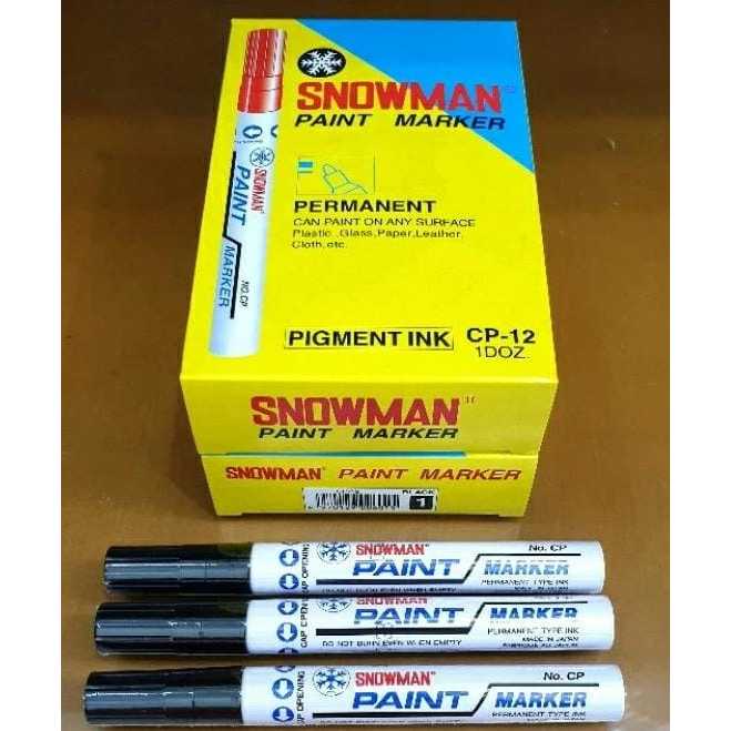 

Spidol Snowman Permanent || Spidol Paint Marker Hitam Putuh Gold Silver