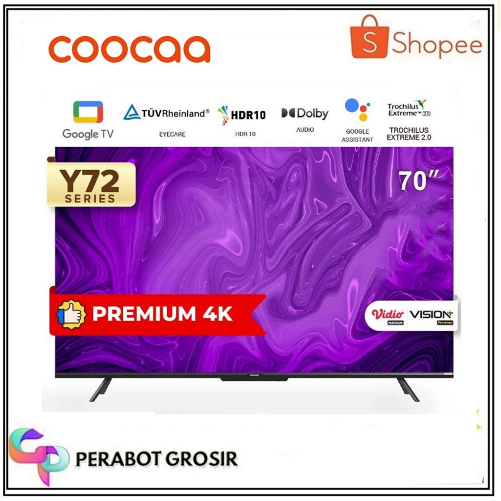 Coocaa Tv 70 Inch Android Digital Tv 4k Uhd 70y72 Smart Tv