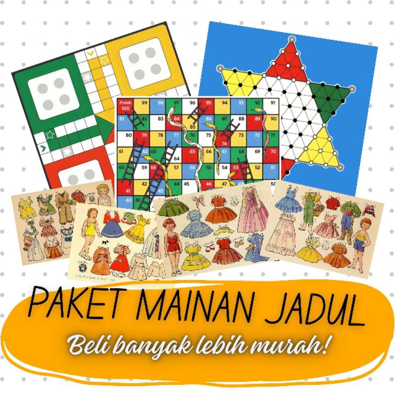 PAKET MAINAN JADUL| HALMA ULAR TANGGA LUDO BP BP AN
