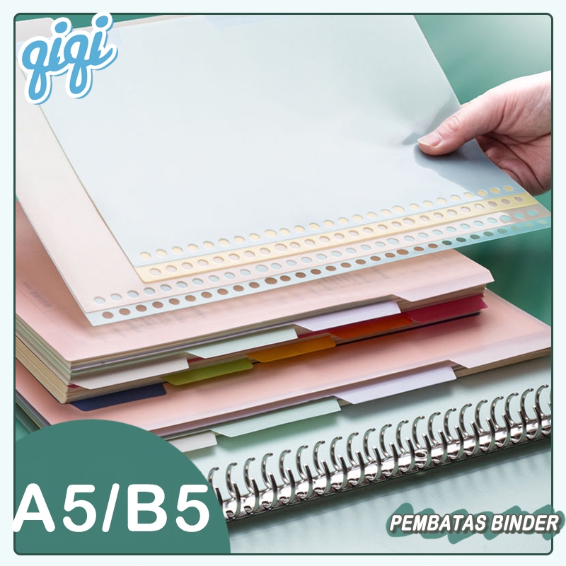 

A5/B5 Morandi Pastel ART Divider / Pembatas Binder Warna Pastel/Pastel ART Divider/pembatas binder - Qiqi Treasure