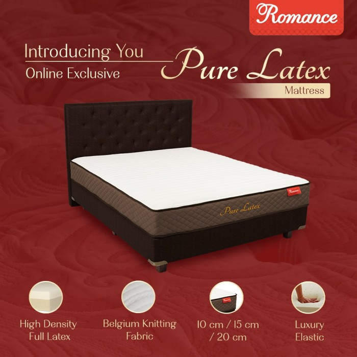 Romance Kasur Pure Latex 20 Cm Full Set - Romance Grosir
