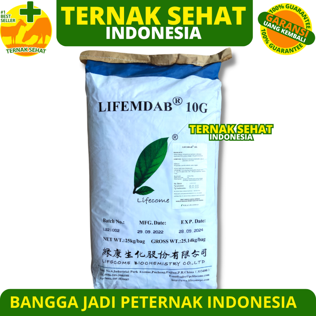 LIFEMDAB 1 KG REPACK - AGP BMD Bacitracine Methylene Disalycilate - AGP AYAM & BABI - AGP AYAM BROIL