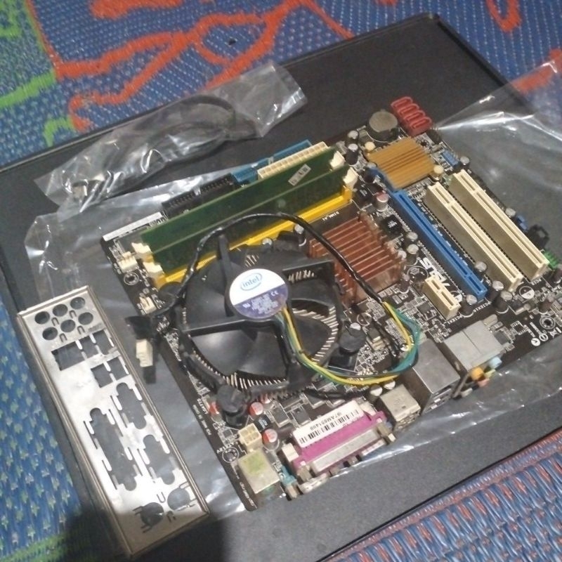 Mobo/motherboard Asus PSKPL-AM LGA775 PAKET LENGKAP SET