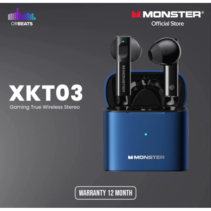 Monster XKT03 Wireless Bluetooth Earphone TWS Headset Earbuds