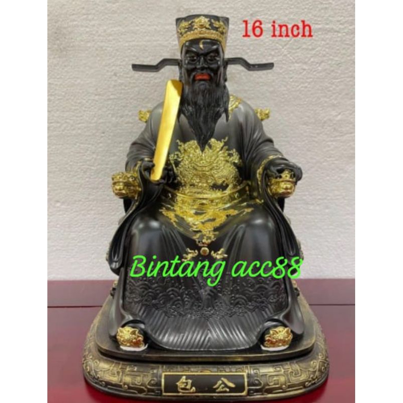 patung dewa bao kong/ pao kong /jaksa bao - 16inch- resin -l24
