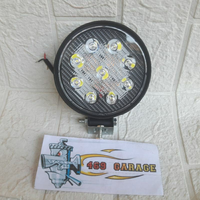 Lampu Led Sorot Tembak 9 Mata | Lampu Led Bulat Headlamp Bumper Foglamp Dll