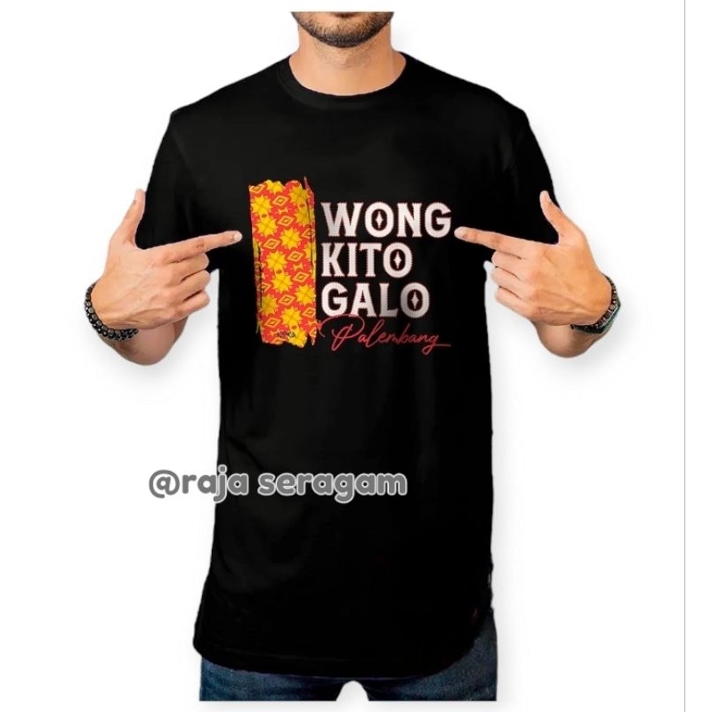 kaos Distro WONG KITO GALO KAOS OLEH OLEH PALEMBANG PENDEK