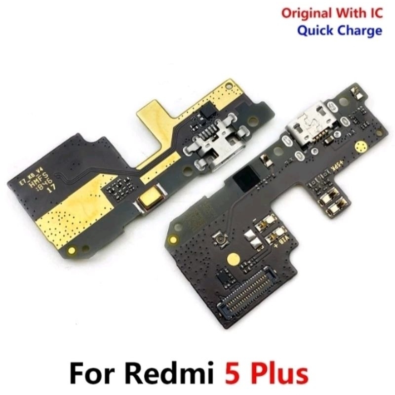 Papan Cas Xiaomi Redmi 5 Plus ORIGINAL 100% With iC Pcb Board Konektor Charger