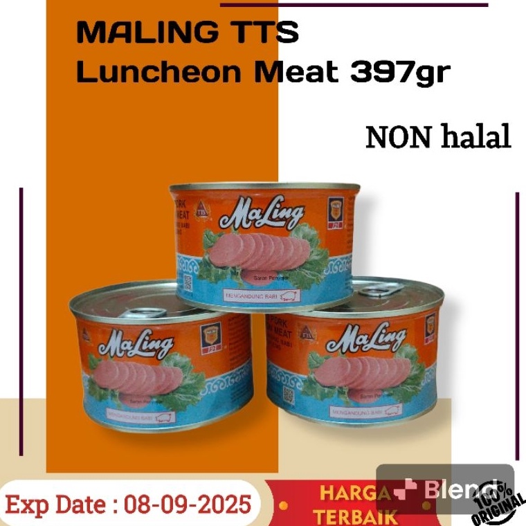 

Maling TTS Canned pork Luncheon Meat 397gr NON HALAL