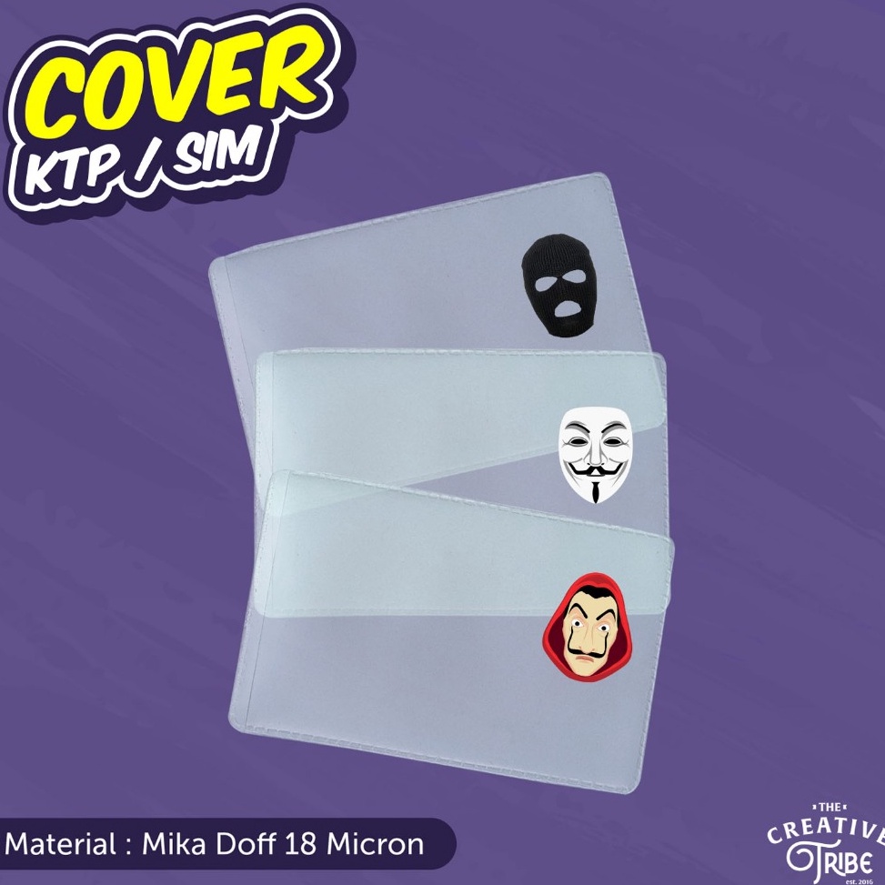 

Penjualan TerbaikCOD Topeng Cover KTP SIM Karakter Unik Sampul Plastik Mika Pelindung Kartu Mask Rampok