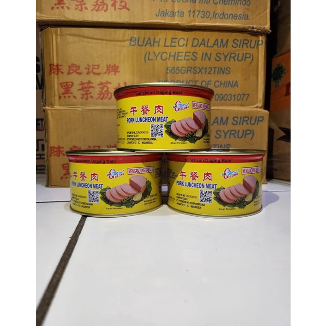 

Swip up Gulong pork luncheon meat 397gr Maling