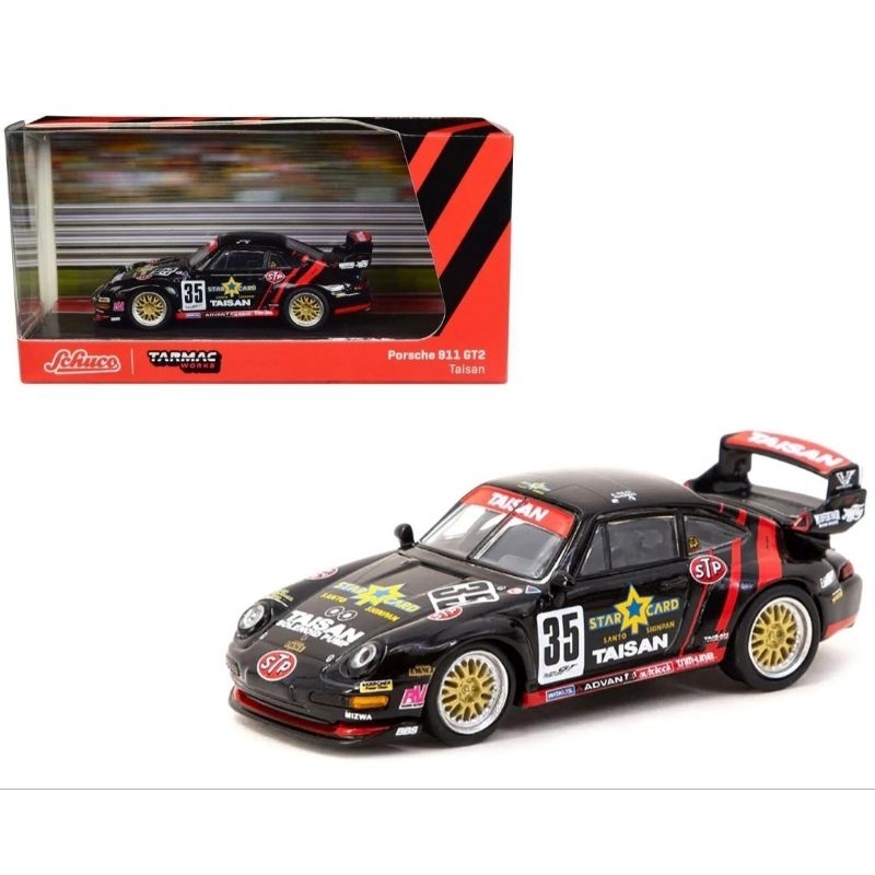 Tarmac Works X Schuco Porsche 911 (993) GT2 JGTC Taisan StarCard