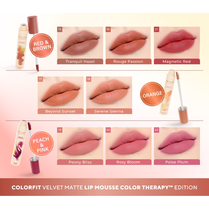 Wardah Colorfit Velvet Matte Lip Mousse Theraphy EXP:11/26