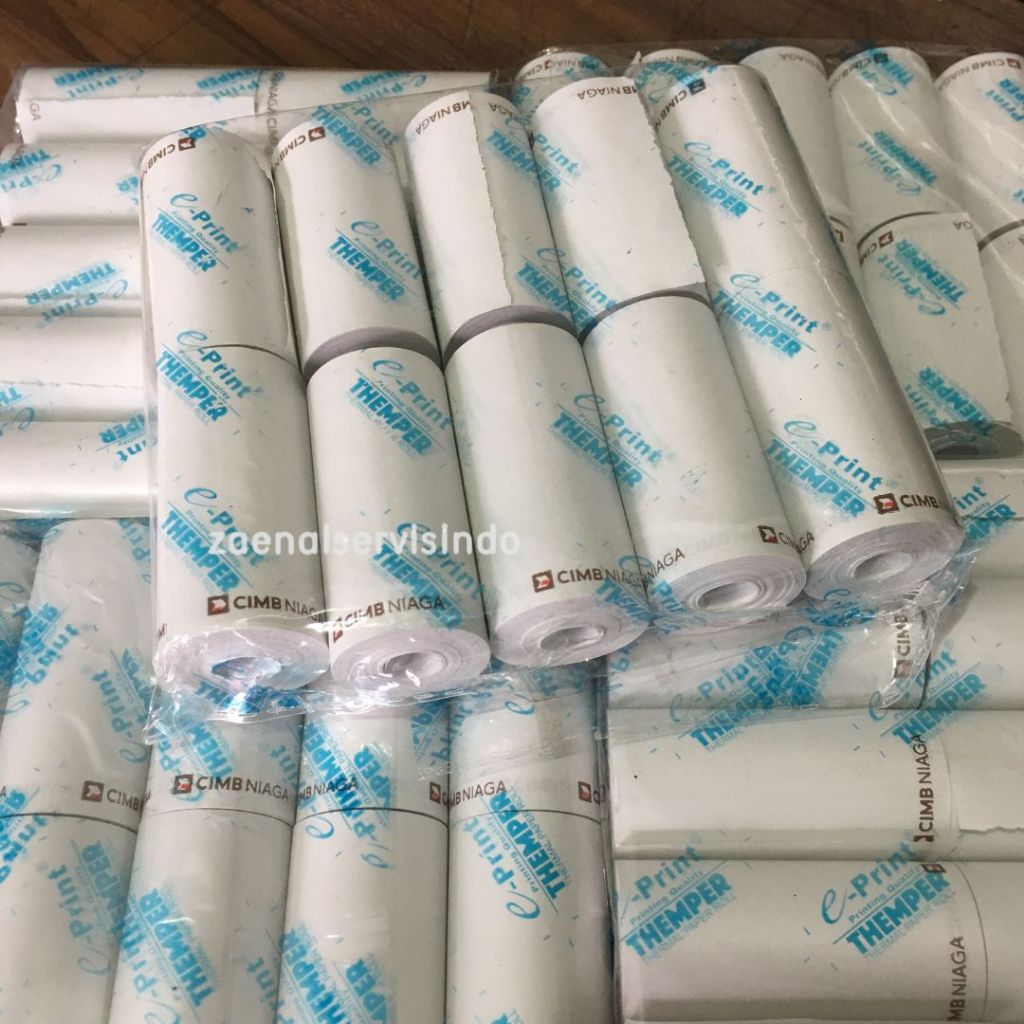 

COD Kertas thermal EDC Coreless Logo CIMB NIAGA ukuran 56mm X 27mm grab gosend