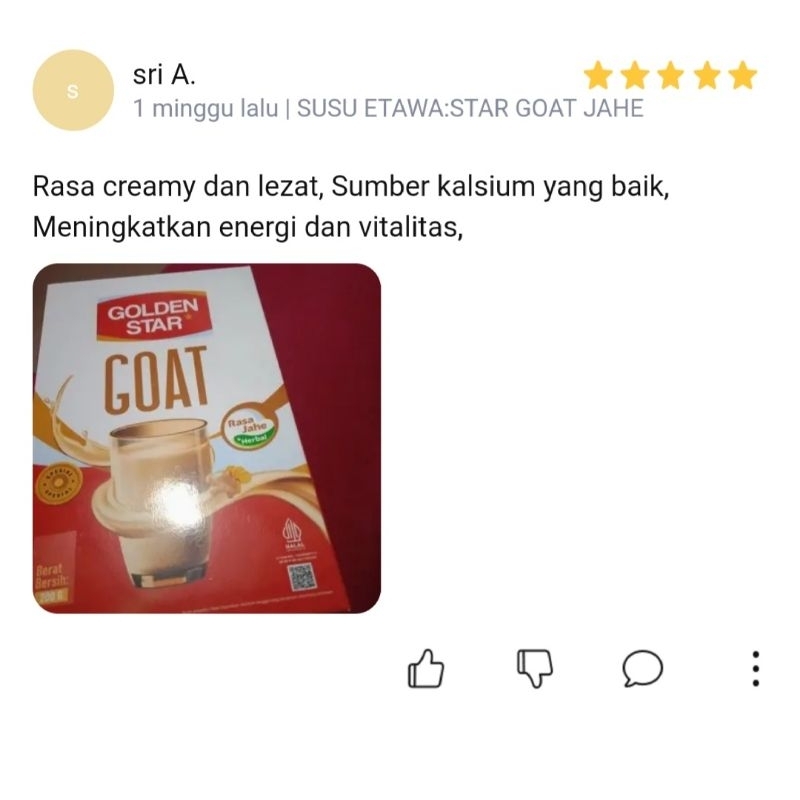 

Susu Kambing Golden Star Goat pengganti gomilk. susu gomilk susu kambing etawa