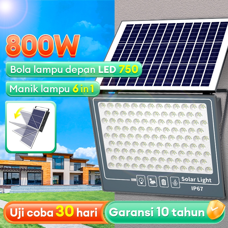 Lampu tenaga surya outdoor otomatis matahari panel surya LED dengan remote control Garansi 20 tahun