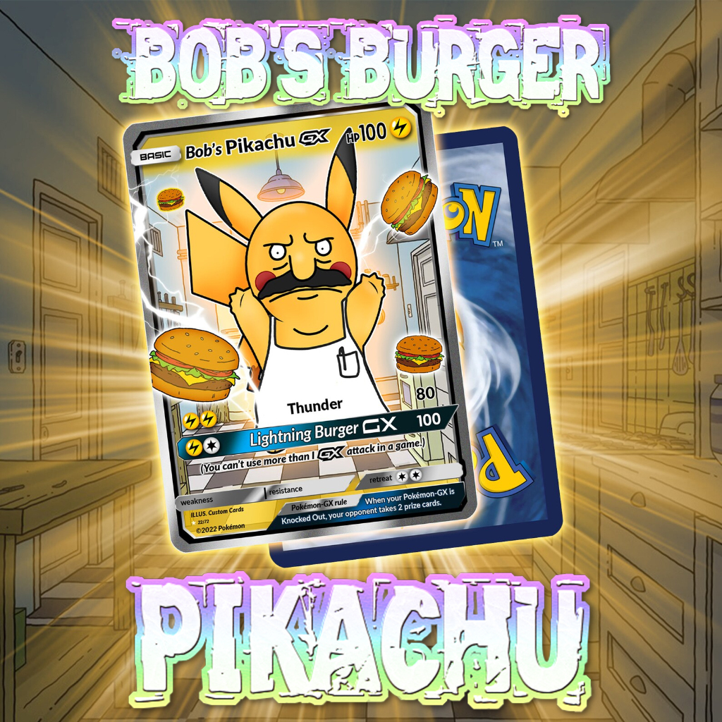 KARTU POKEMON TCG HOLOGRAM ENGLISH VERSION (GX) - BOB'S PIKACHU