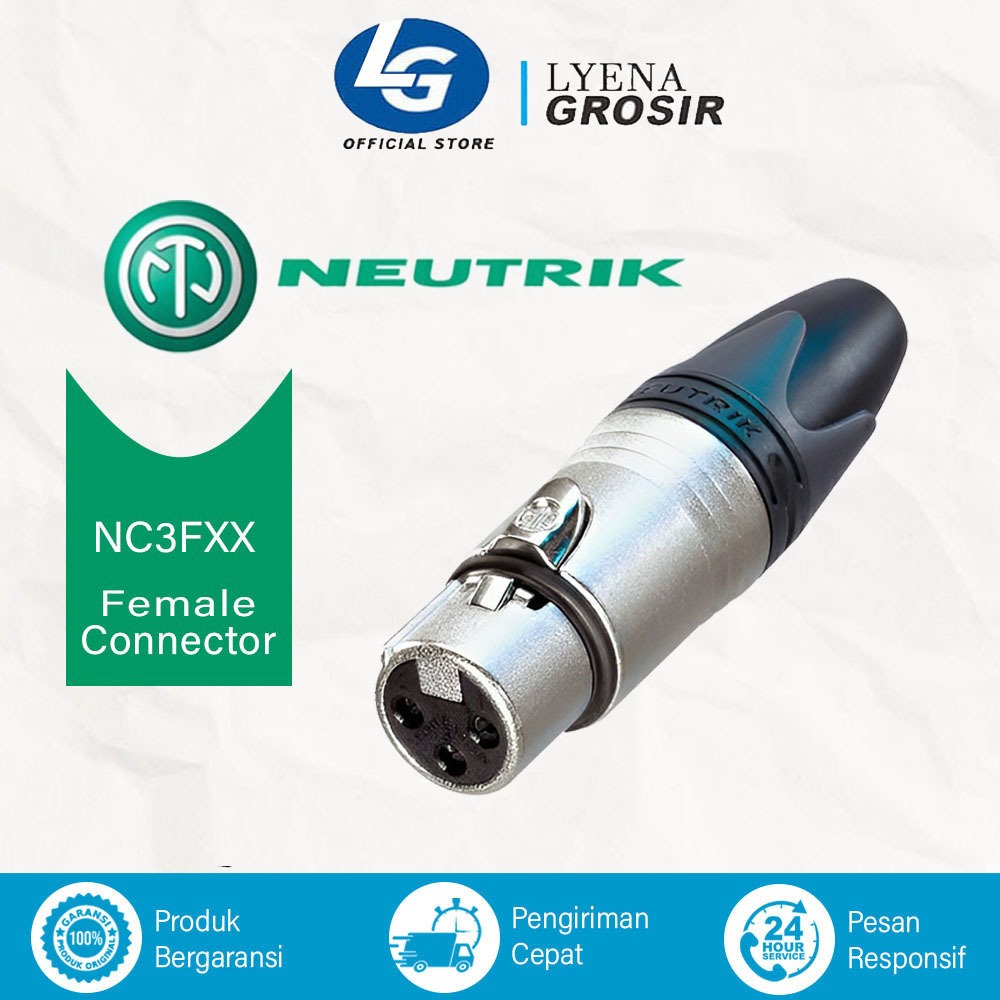 Jack Canon Neutrik XLR Female NC3FXX Original / Jek Cewek