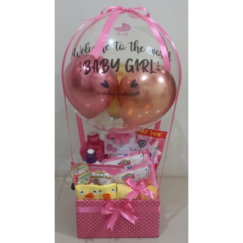 [MADE BY REQUEST]bucket balon kekinian/buket hampers/hampers baby born/parcel bayi baru lahir/parcel
