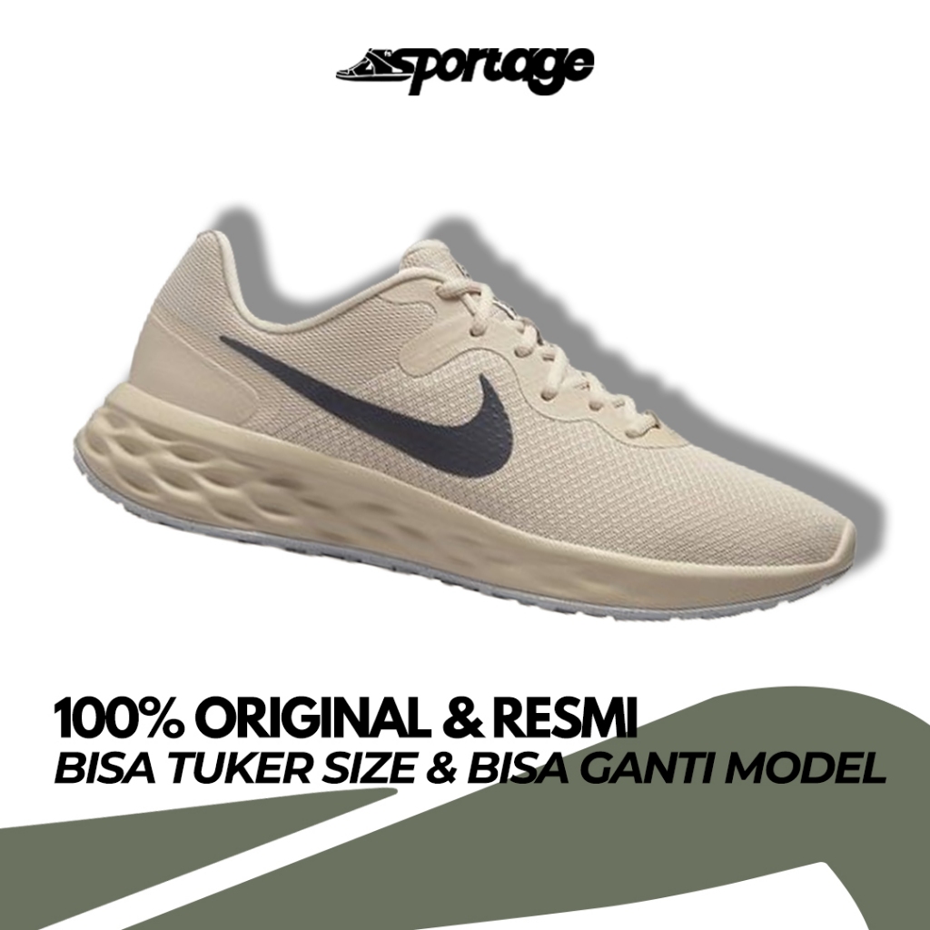 Sepatu Lari Pria Nike Revolution 6 Next Nature Oatmeal Gridiron Oxygen Purple