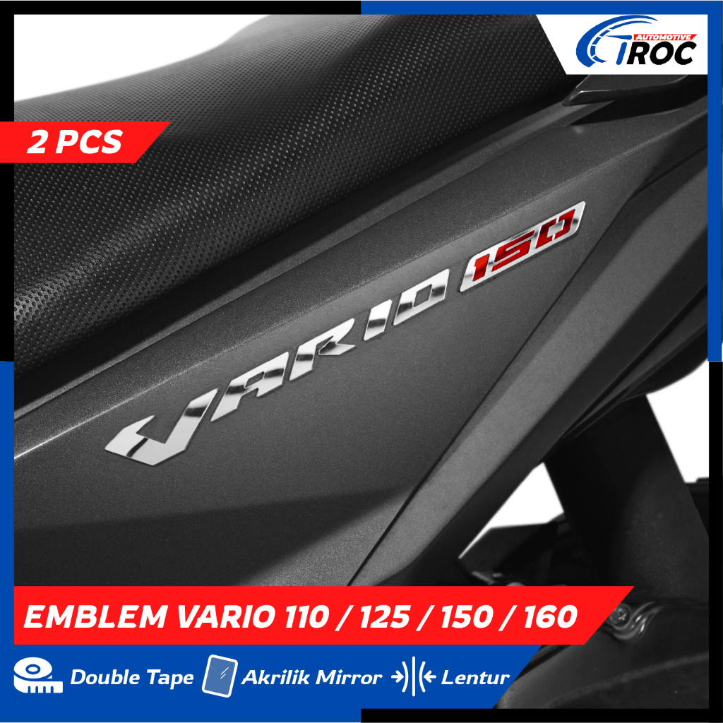 Emblem Vario Timbul 3D Vario 110 125 150 160 Stiker Vario Timbul Logo Vario Original Sticker Vario