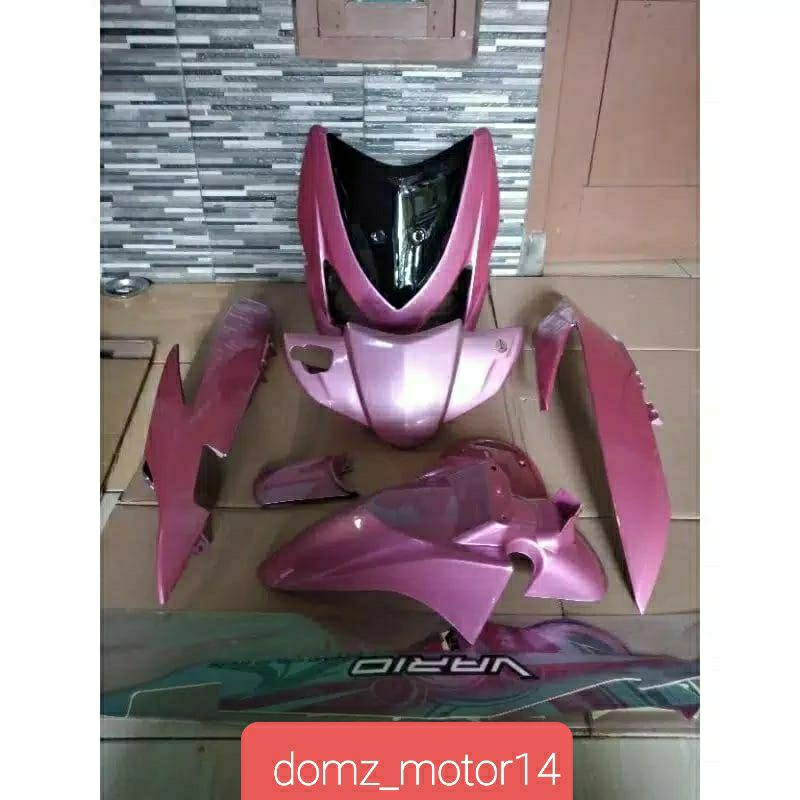 COVER BODY FULL HALUS HONDA VARIO CW 110 KARBU WARNA PINK