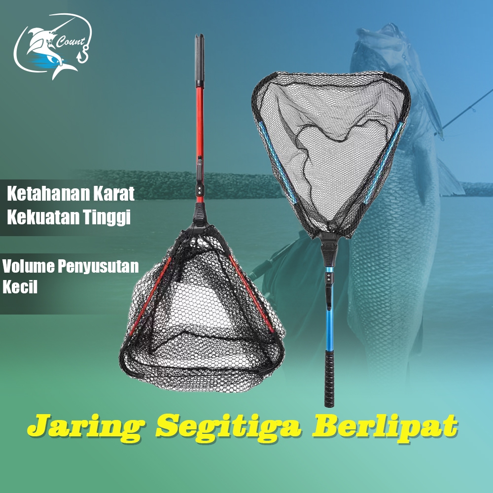 Serok ikan lipat / Serokan Ikan 80 CM Tebal / Serokan ikan besar / Alumunium Jaring Ikan Tongkat / S