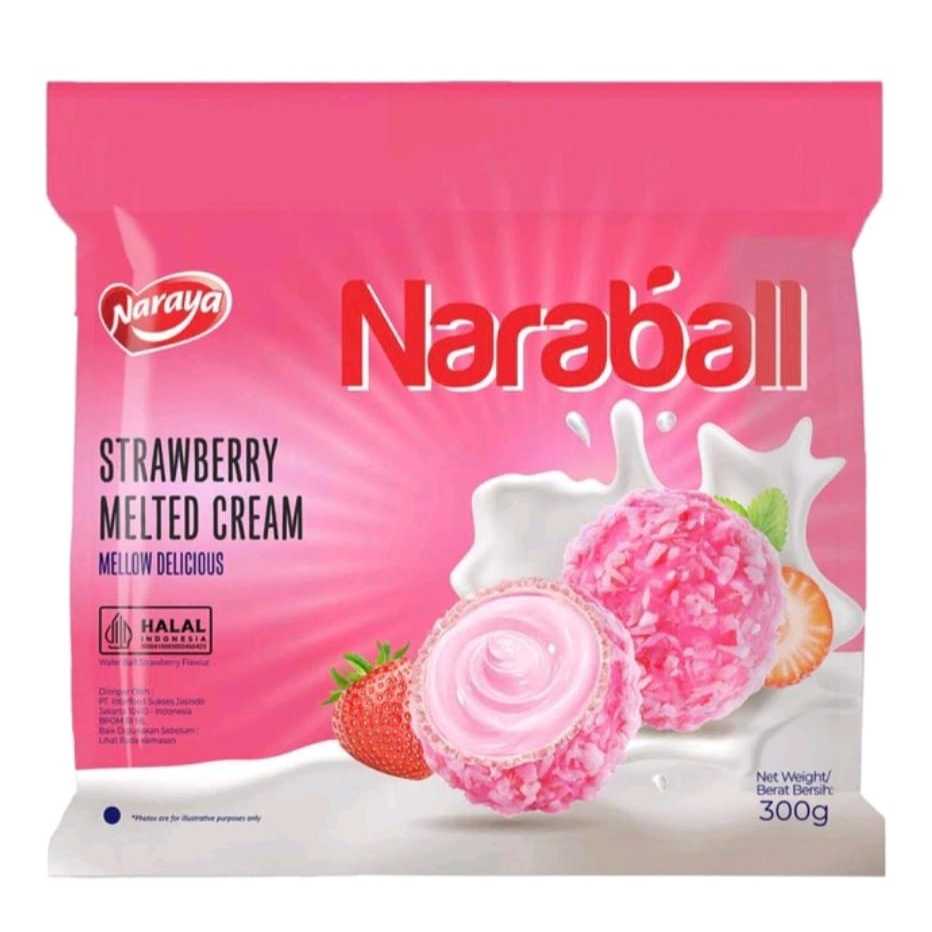 

RK60 Naraya NARABALL Wafer Ball Original Chocolate Strawberry Melted Cream 300g