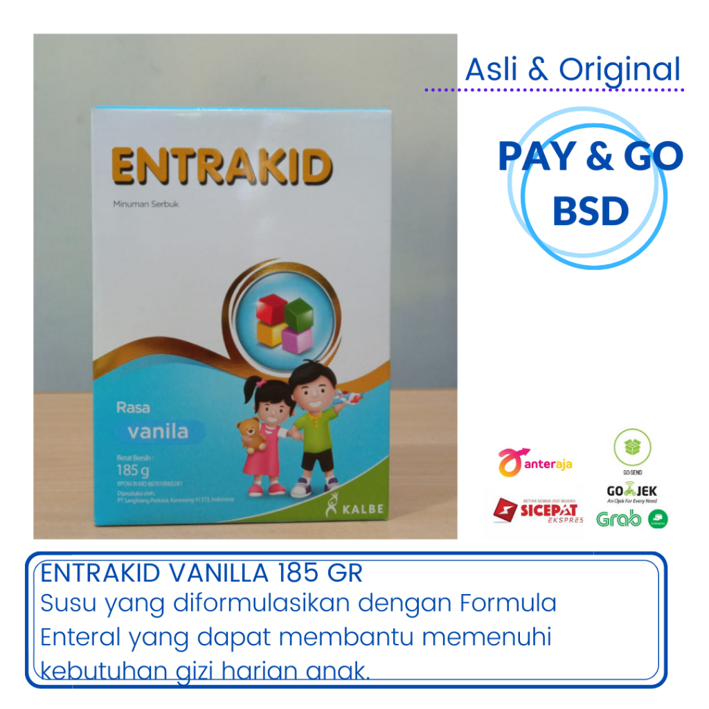 

ENTRAKID VANILLA-ENTRAKID VANILA 185 GR-FORMULA ENTERNAL-SUSU PENAMBAH BERAT BADAN UMUR 1-5 TAHUN