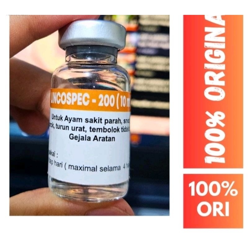 Lincospec 10 ml Injeksi Obat Segala Penyakit Infeksi Ayam Unggas Babi Sapi Kerbau Kambing Domba