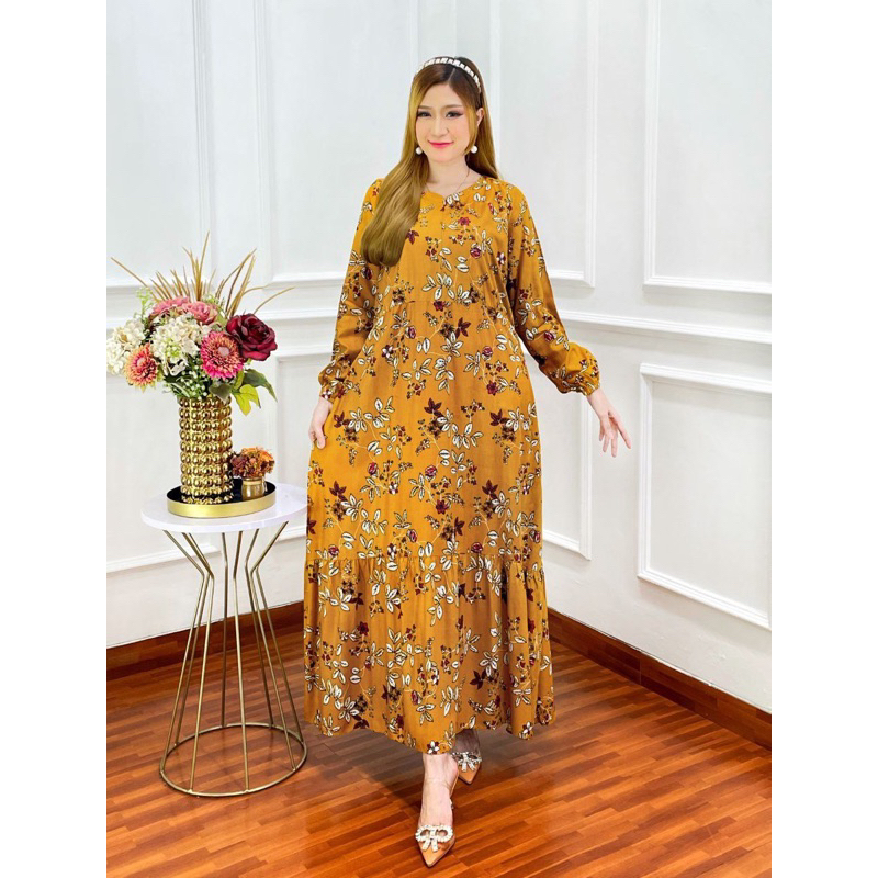 gamis rayon-gamis rayon premium-gamis midi-gamis rayon motif-gamis busui