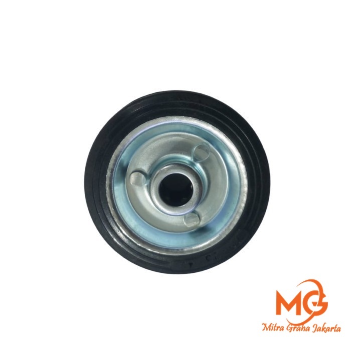 MG Roda Ban Troli Trolley Karet Hitam 3 Inch 7cm Roda Etalase Meja Gerobak Wheel Only Roda Only