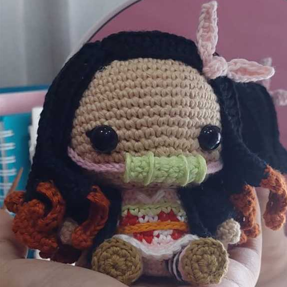 Nezuko (Demon Slayer) | Inspired Amigurumi Doll - Crochet