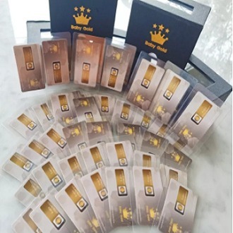 Logam Mulia 0 001 gram Gold emas mini asli souvenir emas emas 0,001 gram