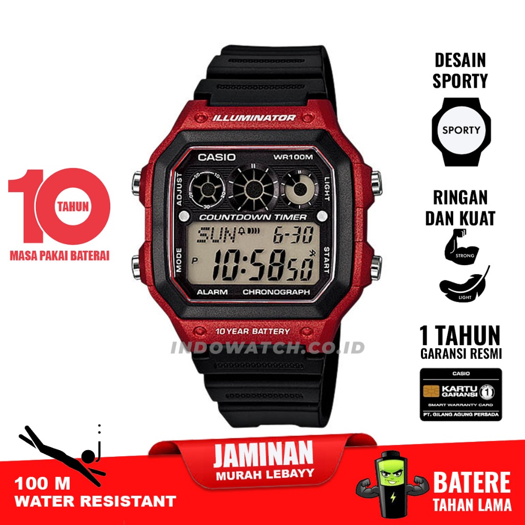Casio AE-1300WH-4AV ae1300 ae 1300 original garansi resmi