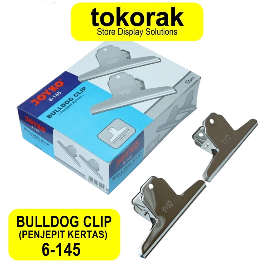 

KLIP PENJEPIT KERTAS BULLDOG CLIP JOYKO 6-145 PAPER BINDER JUMBO BESAR