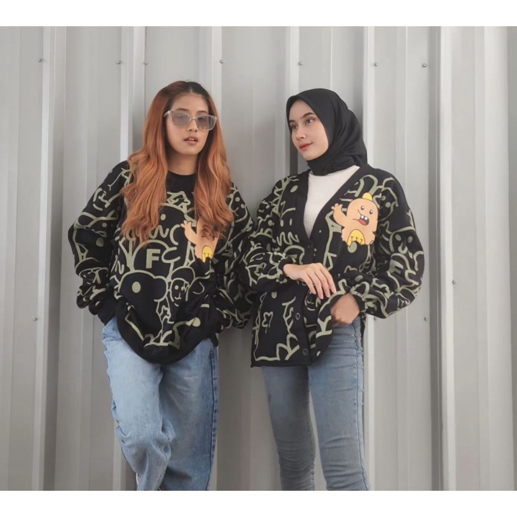 HI DINO FULL PRINT/ COUPLE DINO SWEATER OUTHER UNISEX