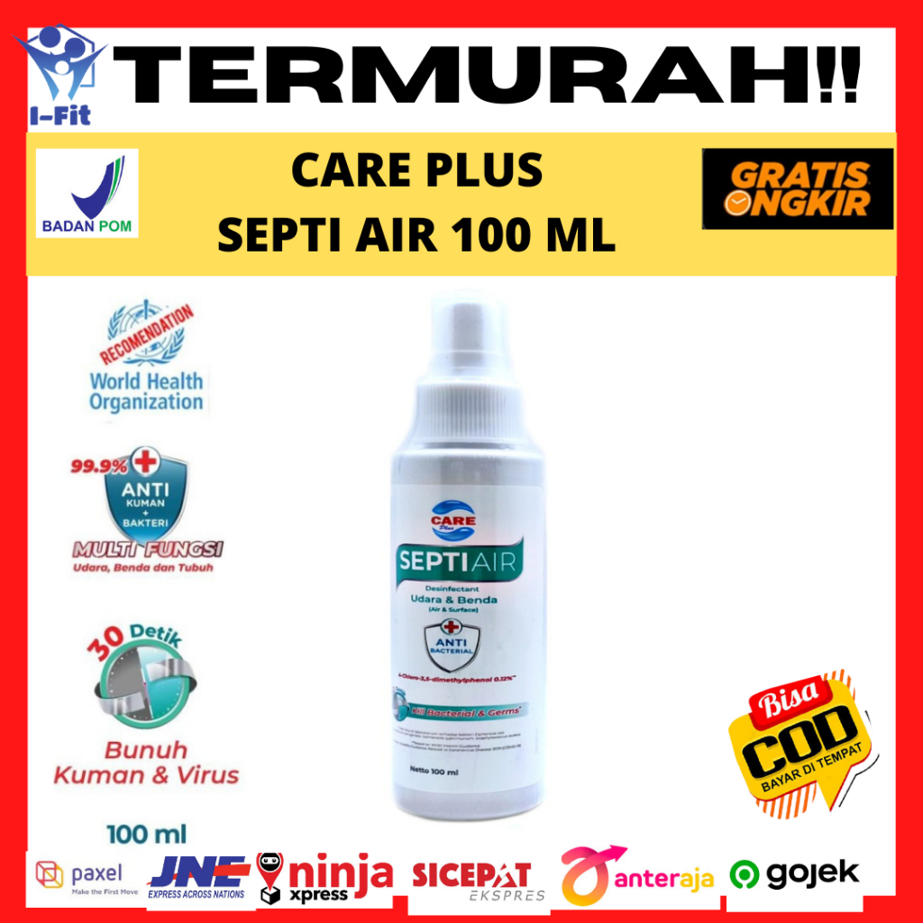Care Plus Septi Air Desinfektan Udara dan Benda 100 ml Anti Bakteri dan Kuman